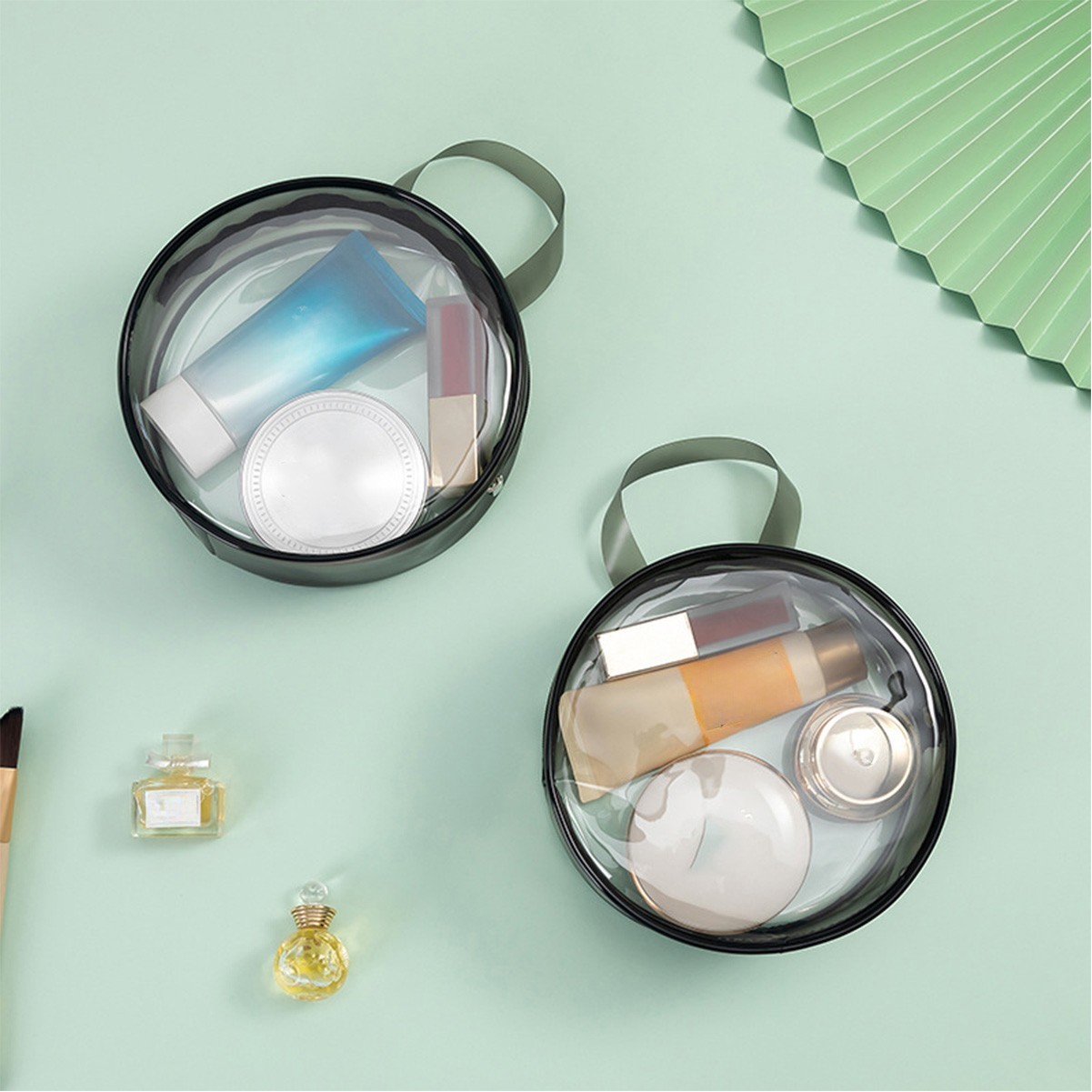 Round Transparent Cosmetic Bag
