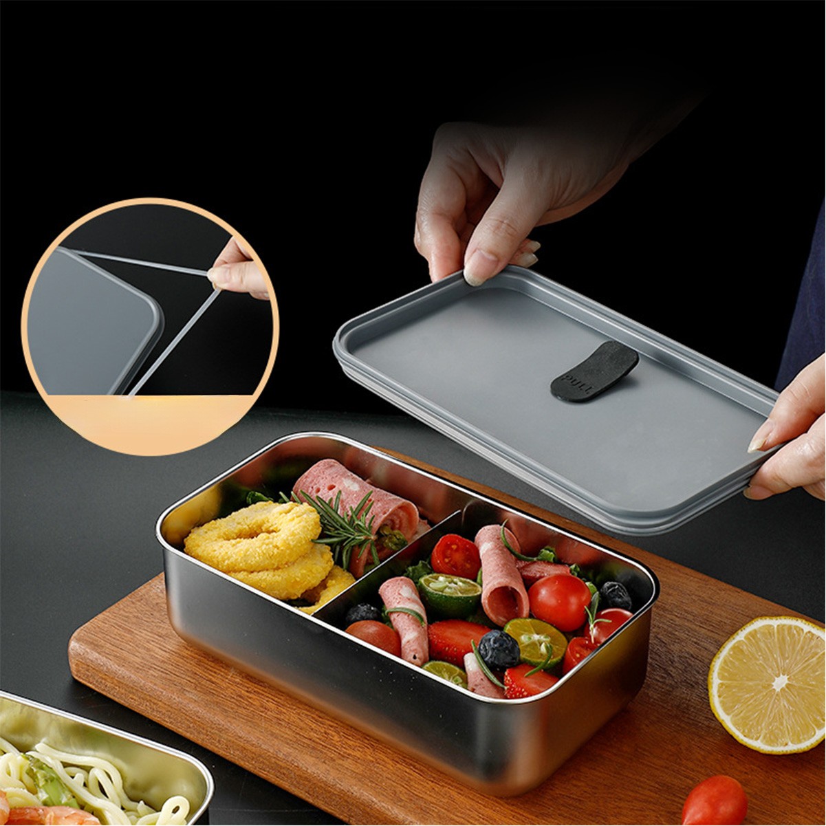Japanese Style Stainless Steel Bento Lunch Box