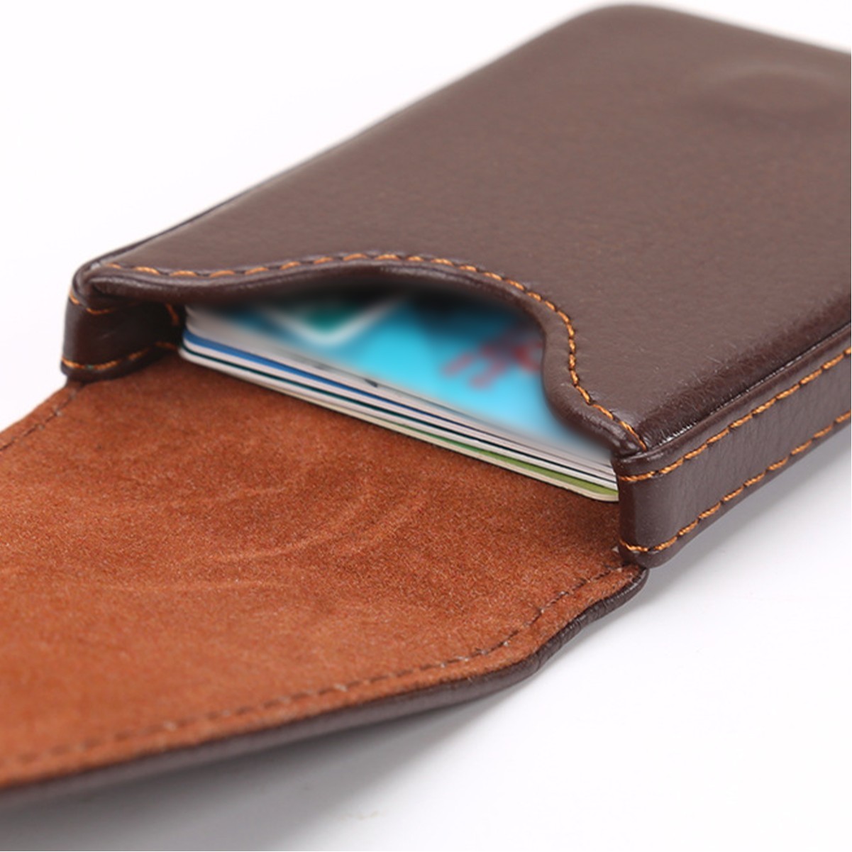 PU Leather Business Name Credit Card Holder Case