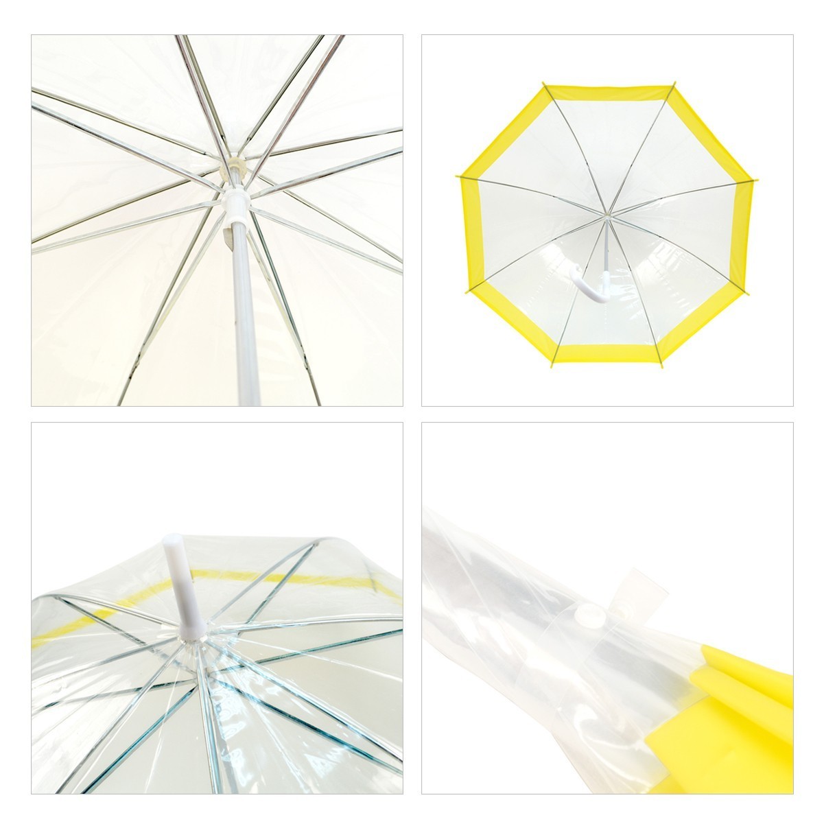 Clear Umbrella with Color Border