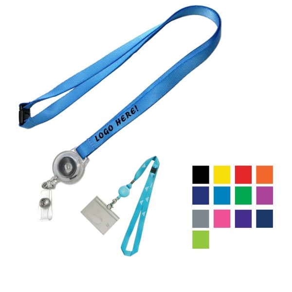 Polyester Lanyard w/ Badge Reel