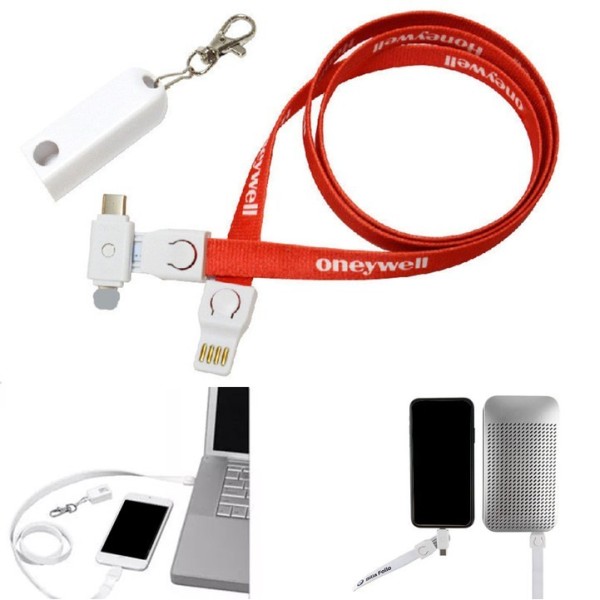 3" 1 USB Charging Lanyard
