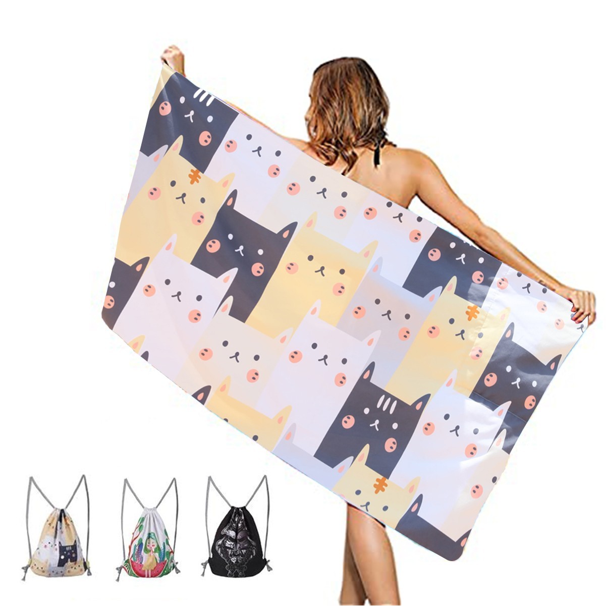 2-In-1 Micro fiber Beach Towel