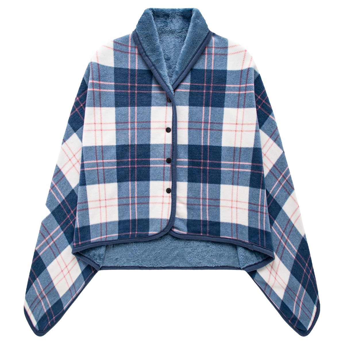Flannel & Polyester Poncho Wrap Poncho