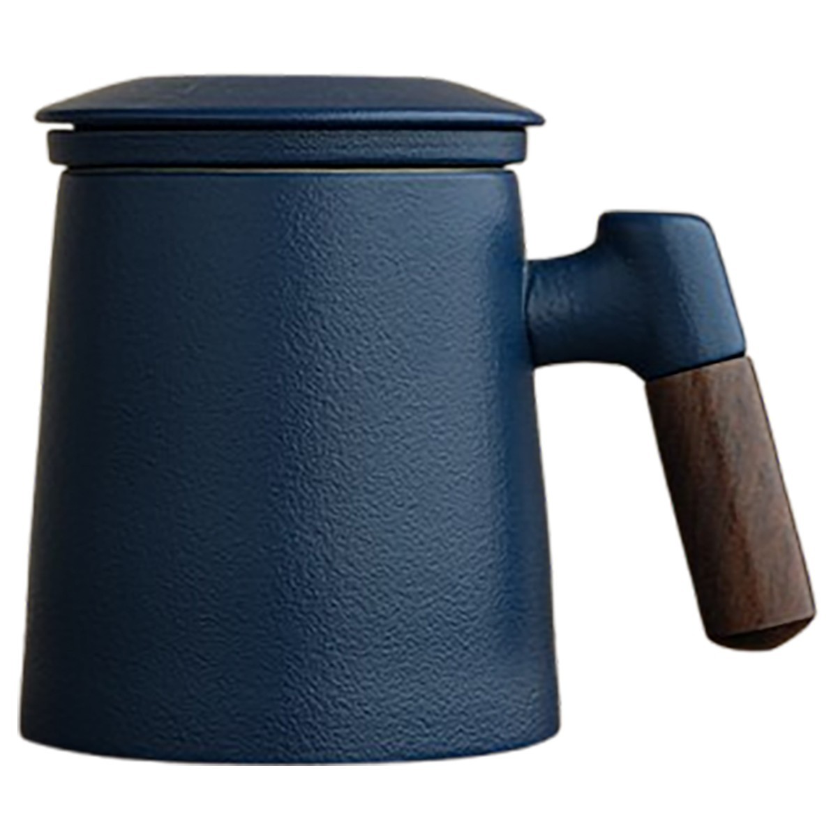 13.5oz Wooden Handle Ceramic Mug
