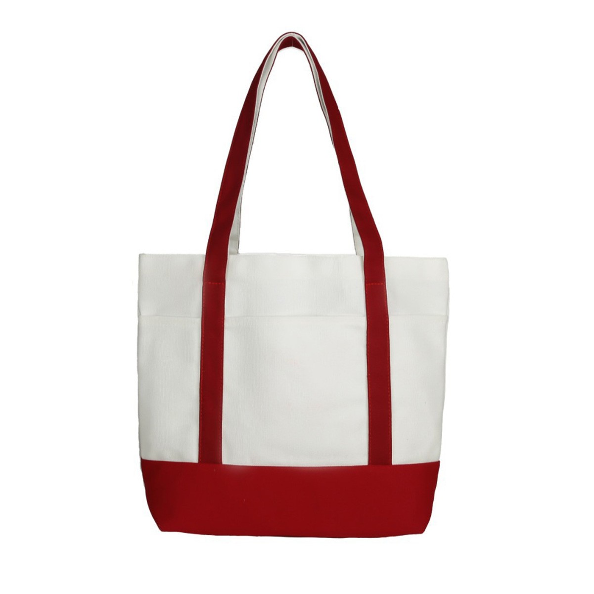 Natural Cotton Canvas Grocery Tote Bag