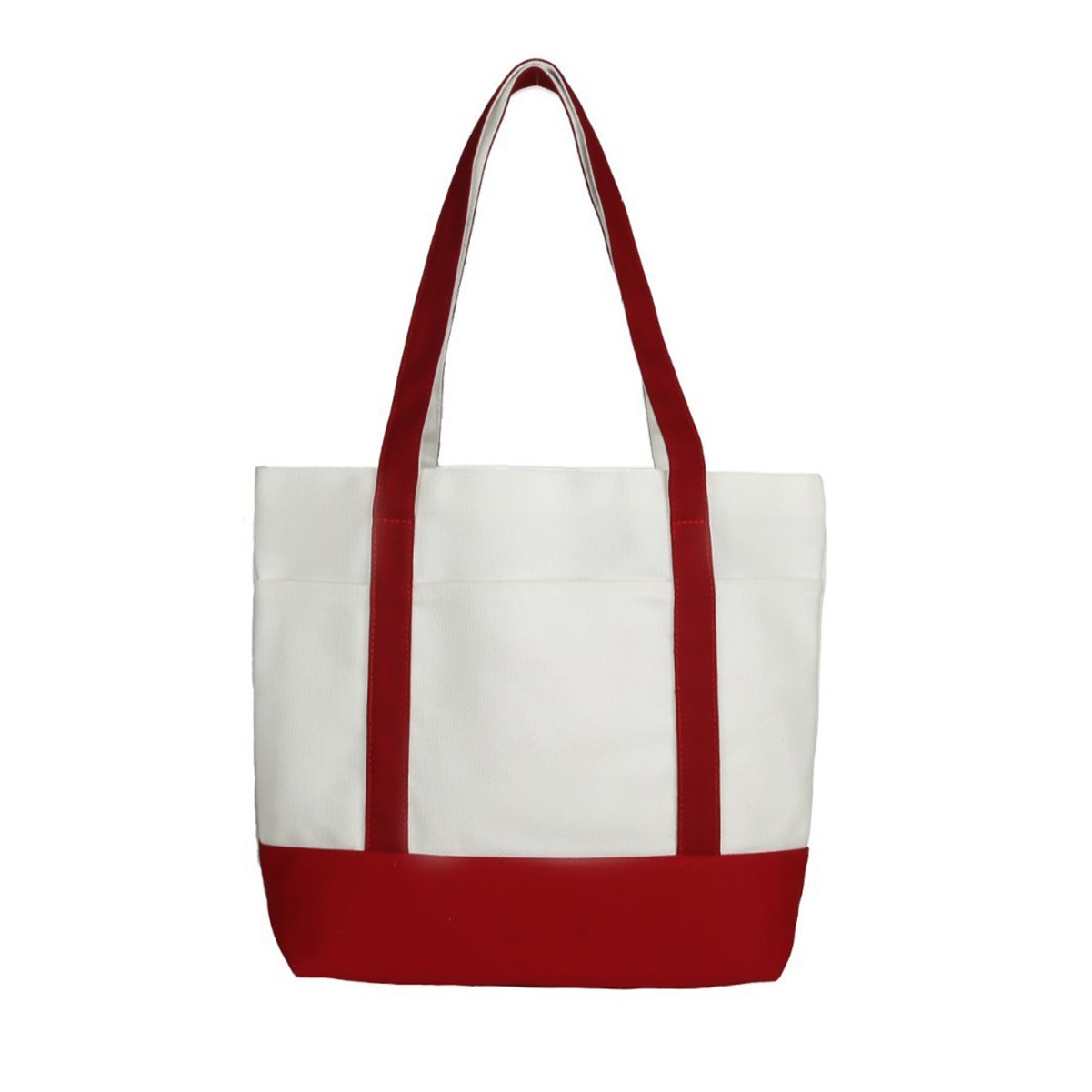 Natural Cotton Canvas Grocery Tote Bag