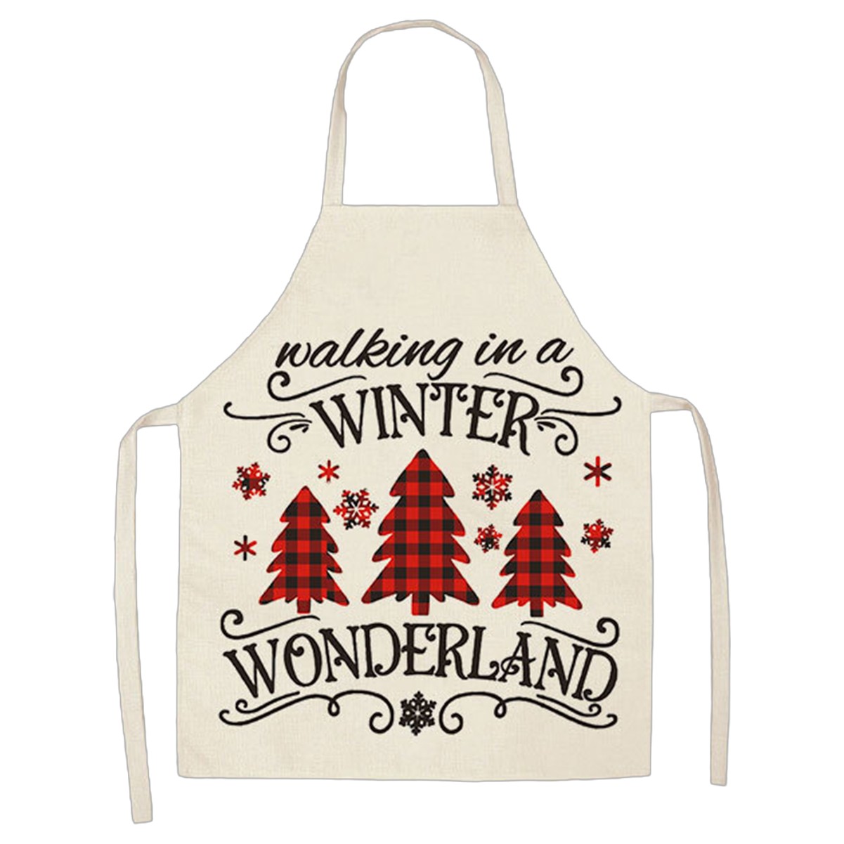 Festive Linen Holiday Apron