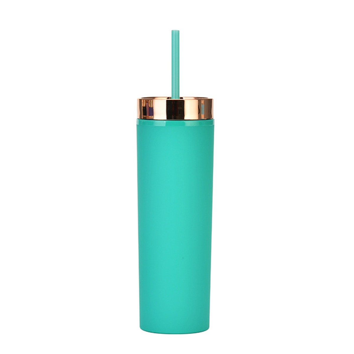 16OZ Slim Insulated Tumbler with Lid and Straw