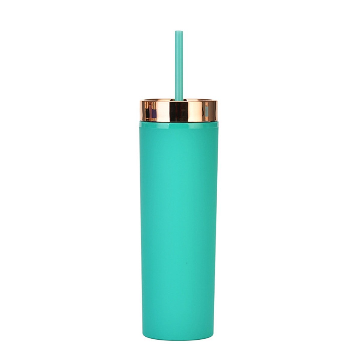 16OZ Slim Insulated Tumbler with Lid and Straw