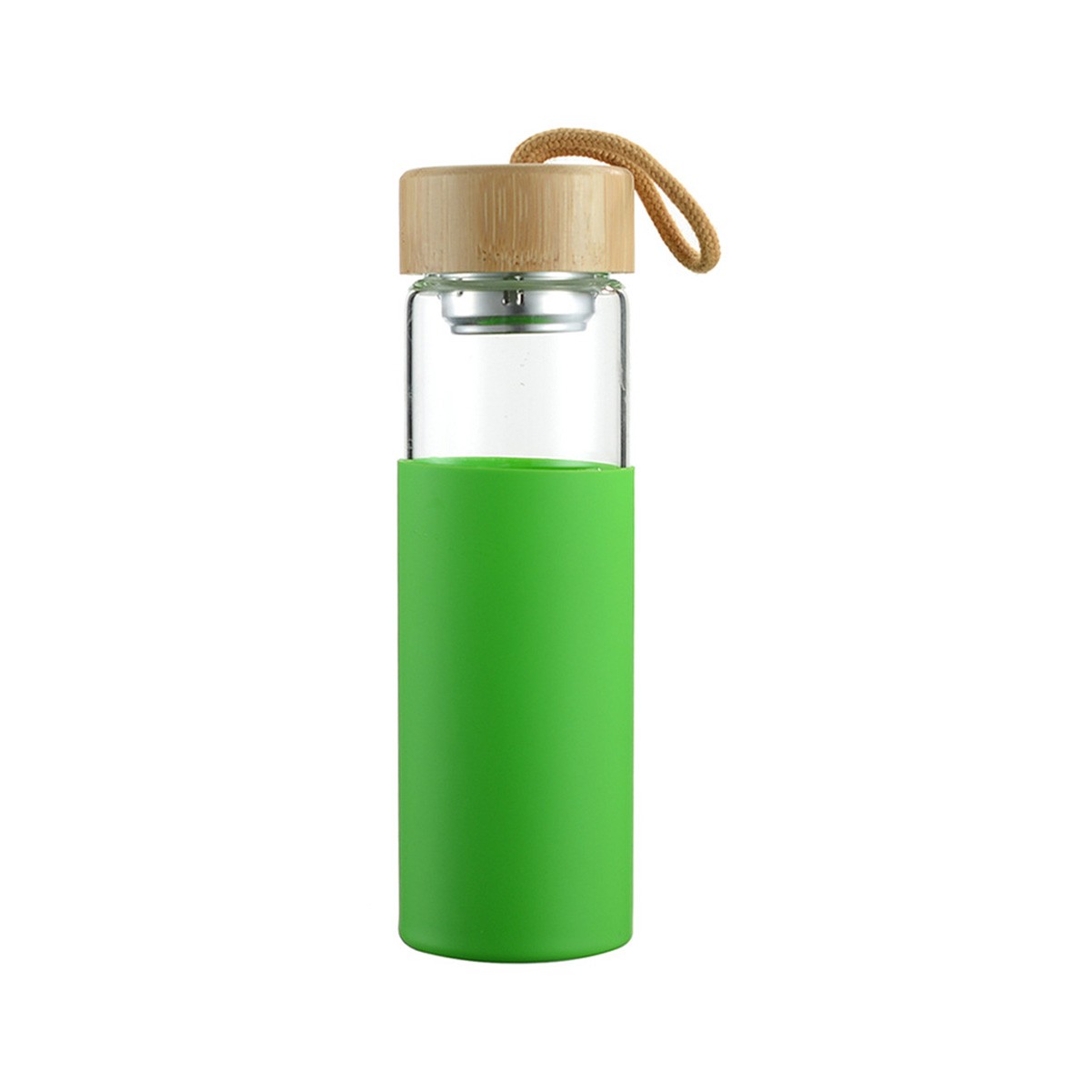 16 oz Borosilicate Glass Water Bottle with Protective Case