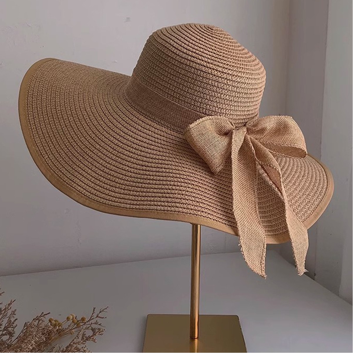 Big Bowknot Straw Hat
