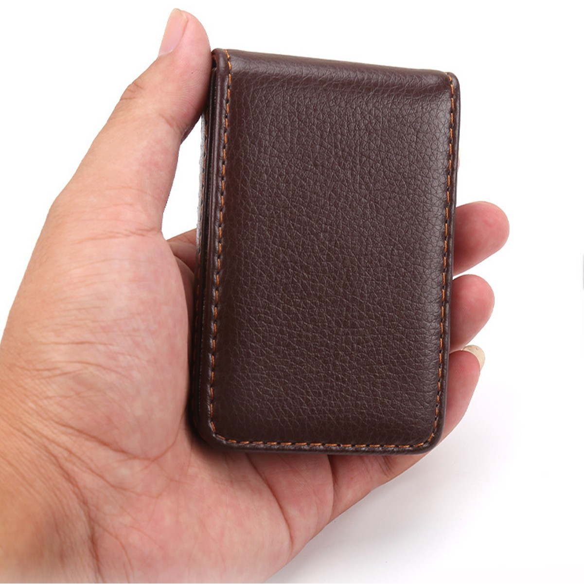 PU Leather Business Name Credit Card Holder Case