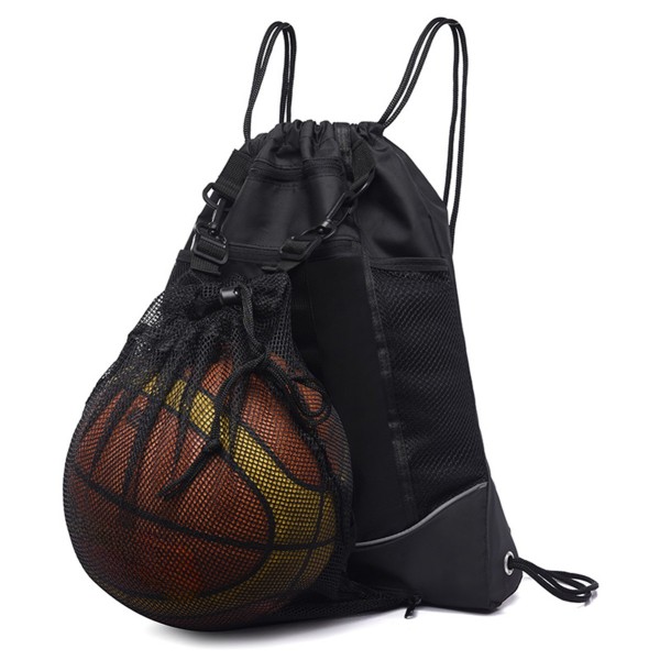 Waterproof Basketball Drawstring Backpack with Compartments