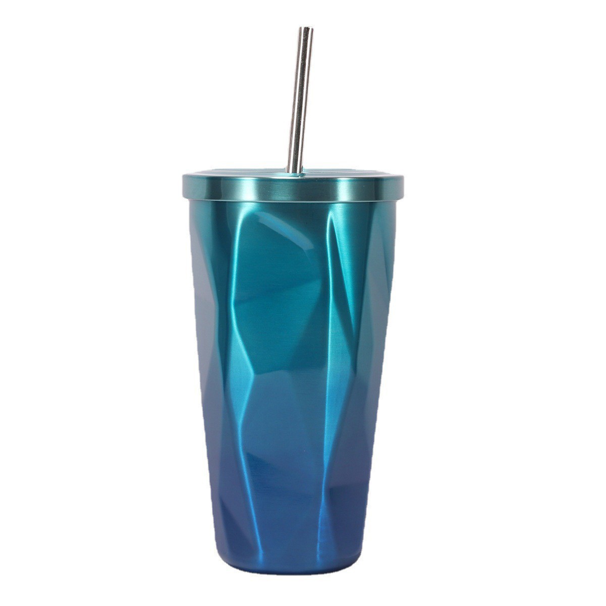 16oz Stainless Steel Vacuum Insulated Tumbler with Lid and Straw
