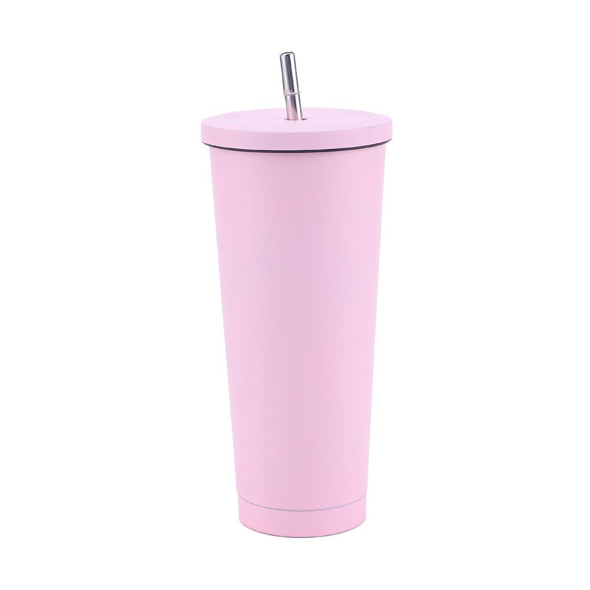 17.5oz Stainless Steel Double-Walled Tumbler with Lid and Straw