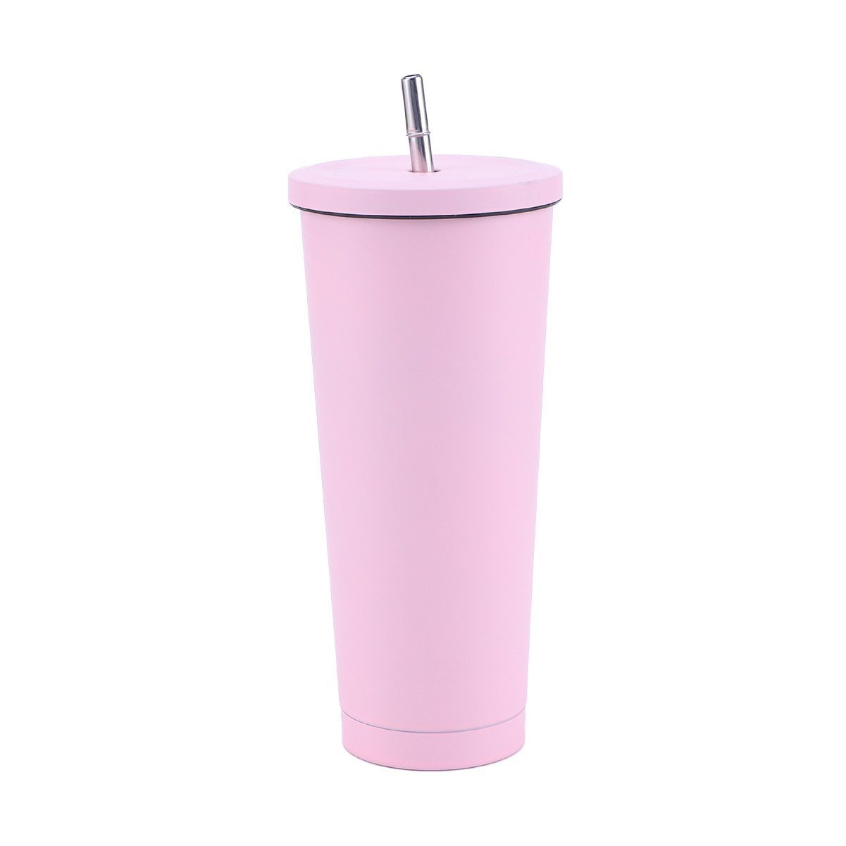 17.5oz Stainless Steel Double-Walled Tumbler with Lid and Straw