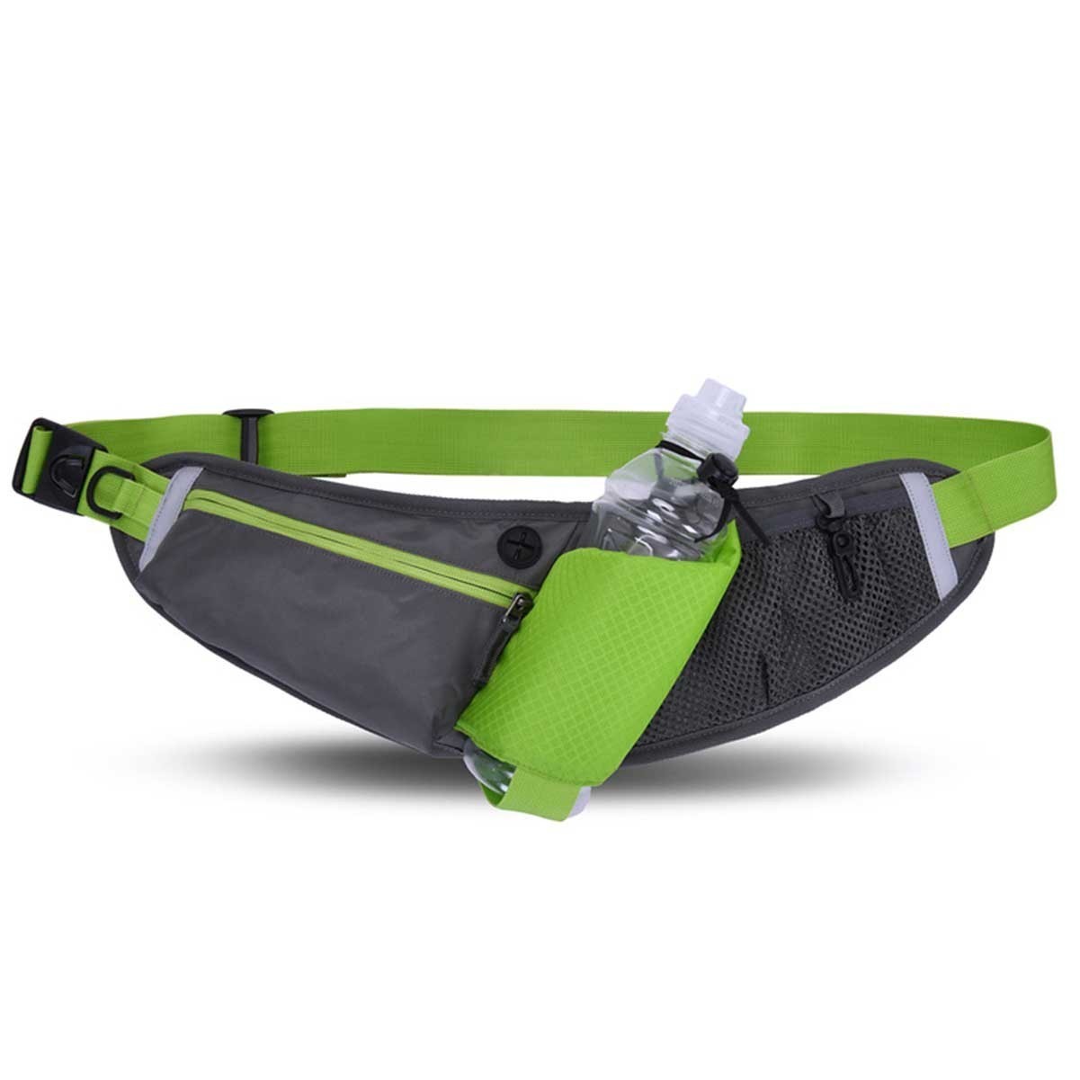 Reflective Running Fanny Pack with Bottle Holder