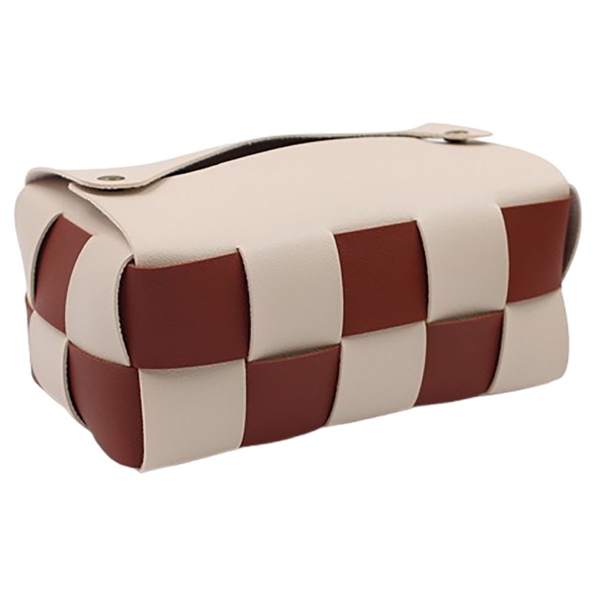 Woven PU Leather Tissue Bag