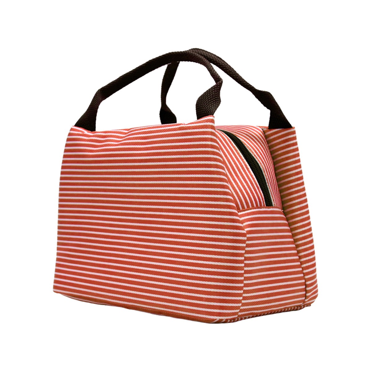 Striped Insulated Lunch Tote