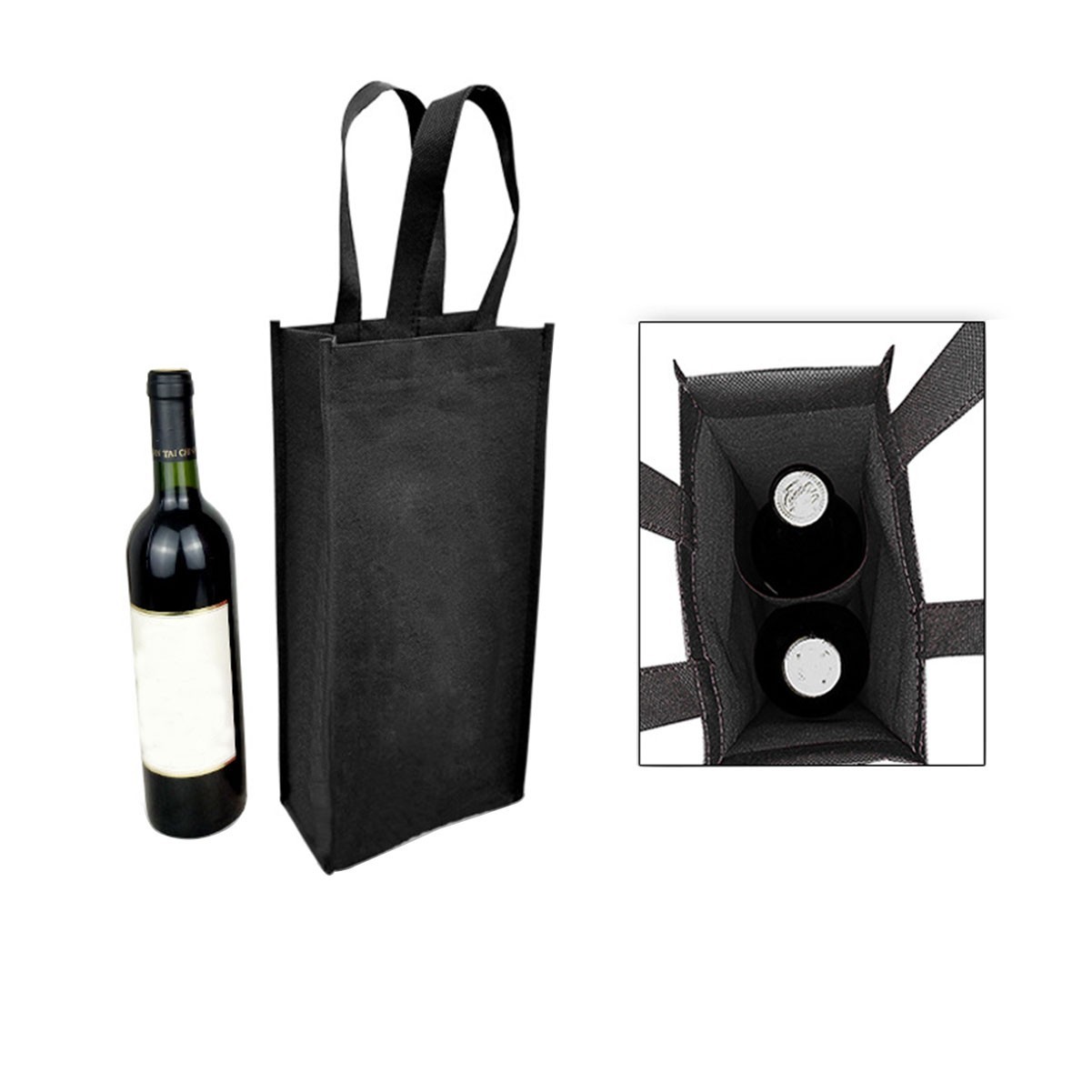 Non-woven Double Wine Bottle Tote Bag