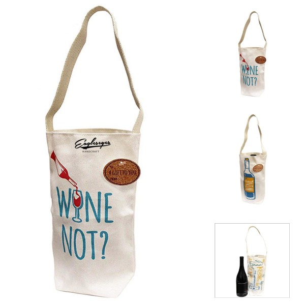 Canvas Bottle Tote Bag