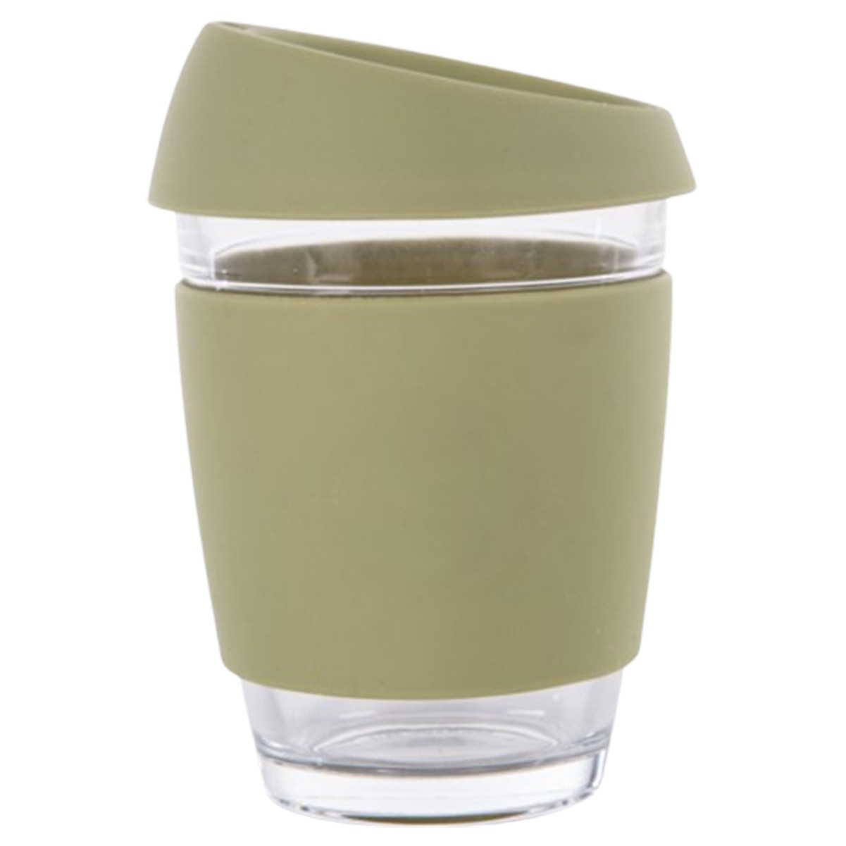 12oz Borosilicate Glass Tumbler with Silicone Sleeve and Sip-Top Lid