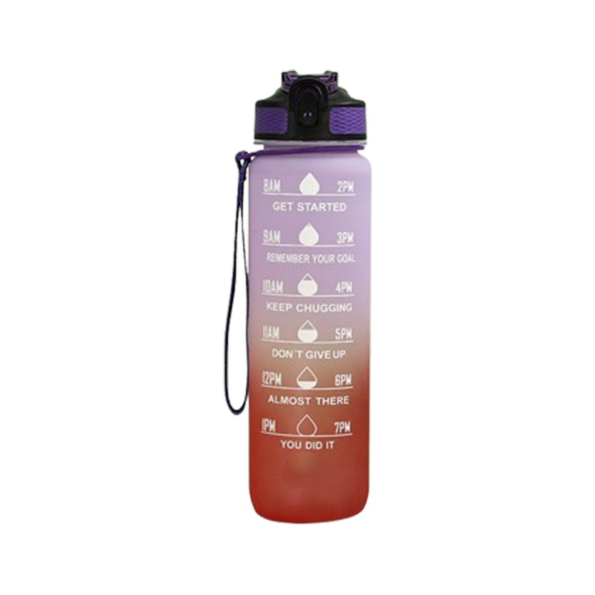 32oz Co-Polyester Water Bottle with Time Marker and Leakproof Lid