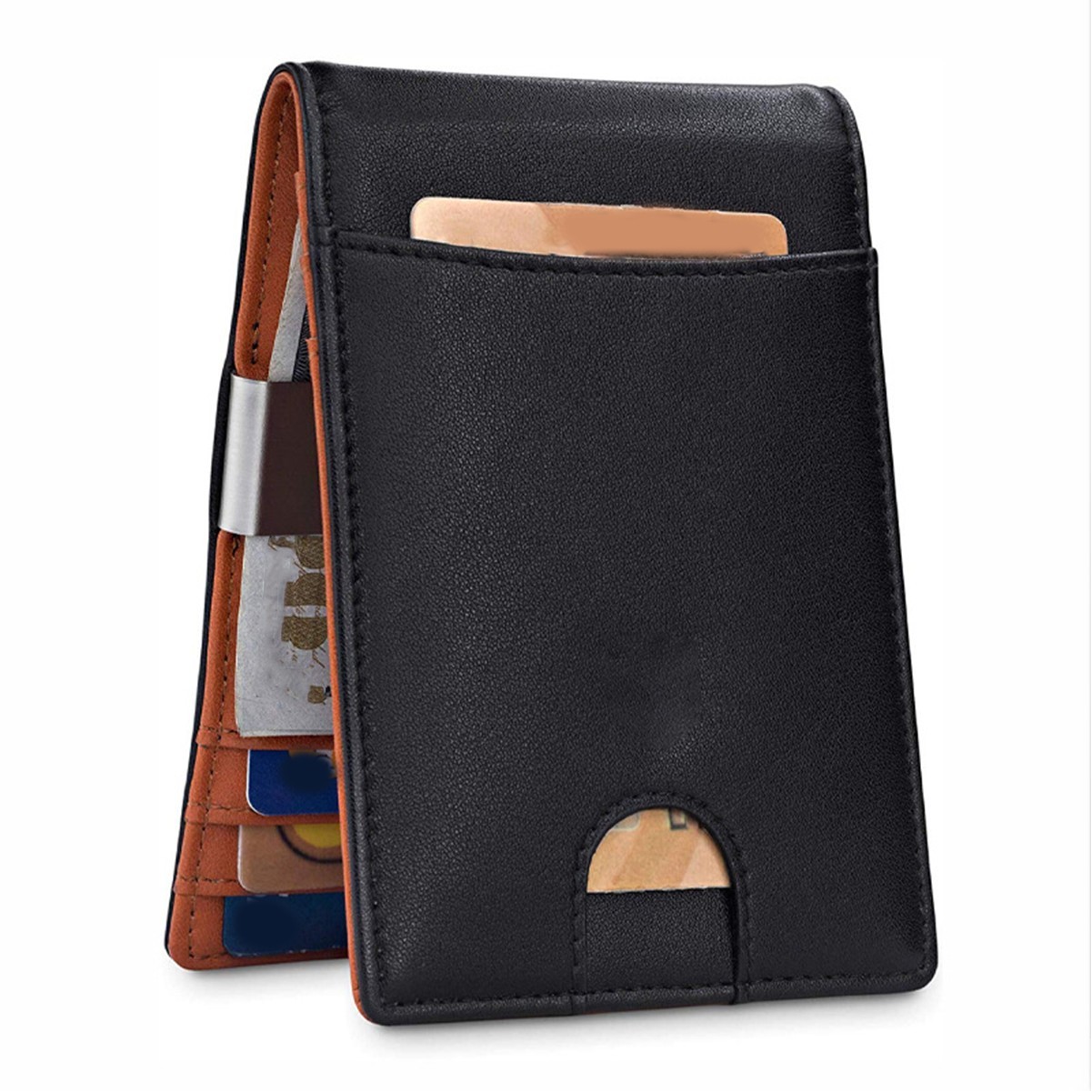 RFID Blocking Slim Leather Card Wallet