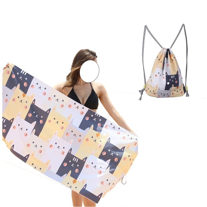 2-In-1 Micro fiber Beach Towel