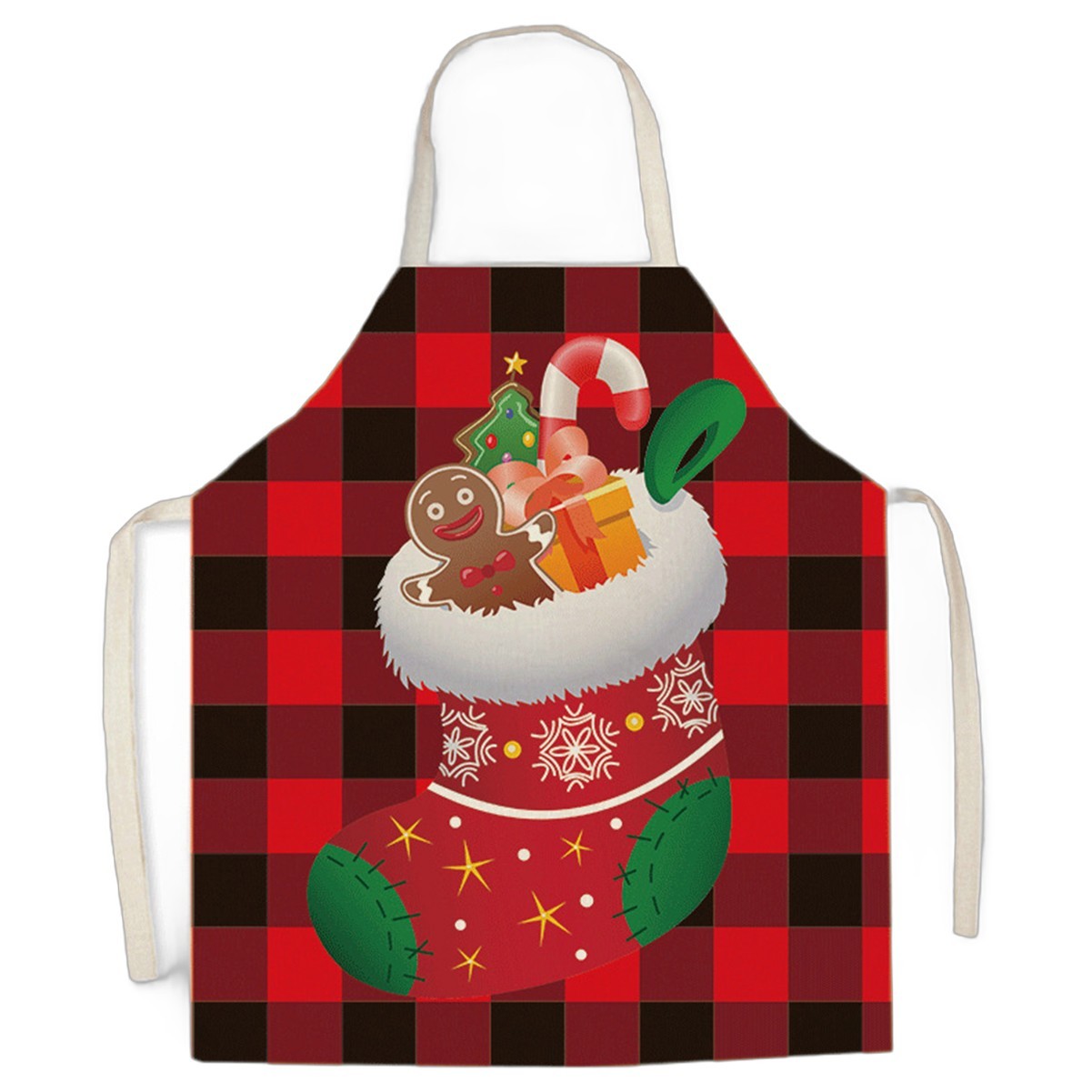 Festive Linen Holiday Apron