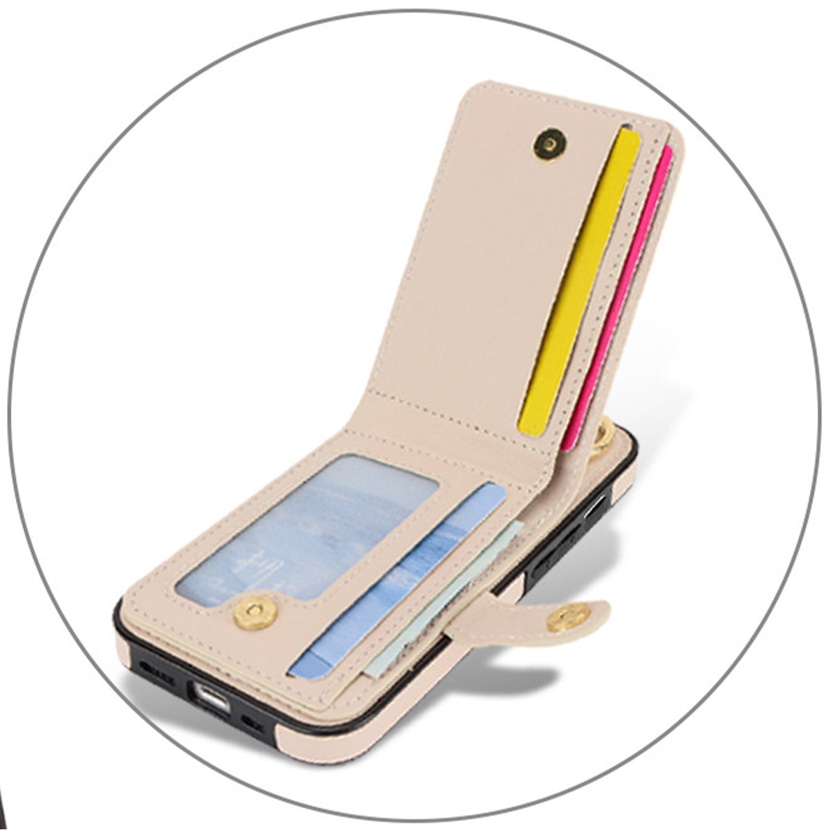 Leather Phone Card Holder