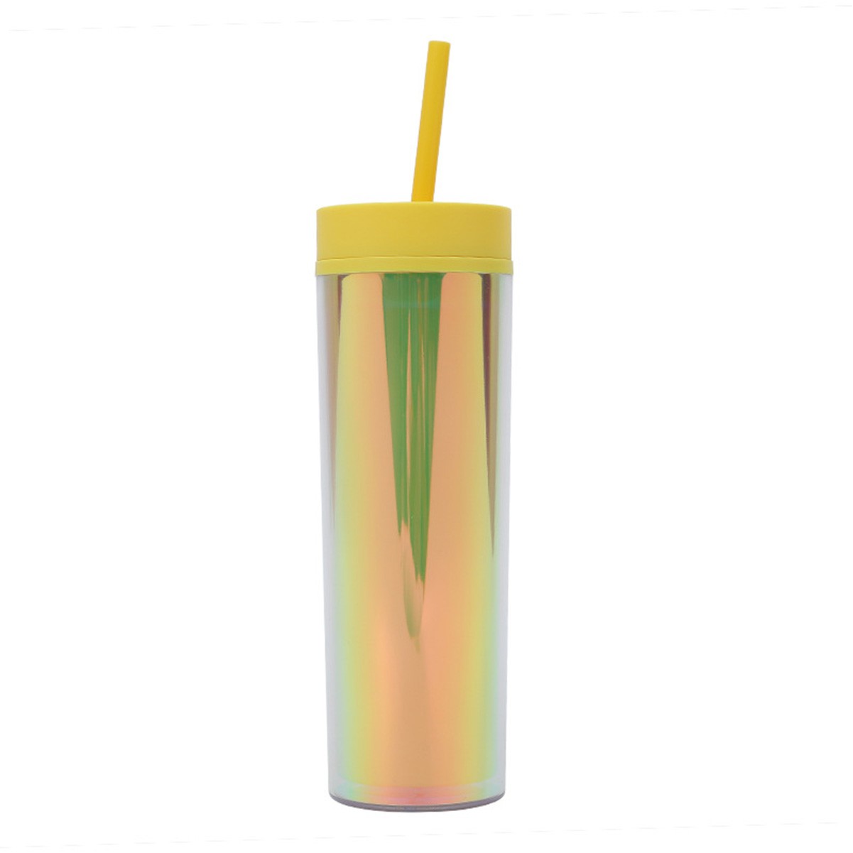 16oz Leakproof Double Layer Tumbler with Screw Lid and Straw