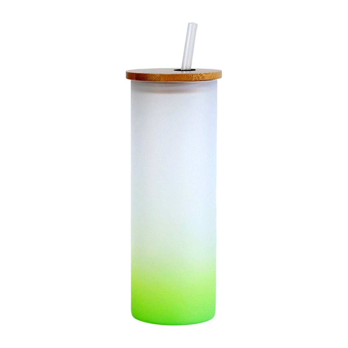 25oz Skinny Glass Tumbler with Bamboo Lid & Straw