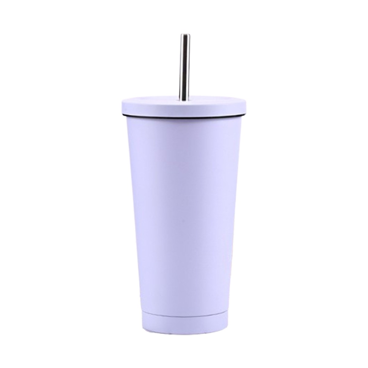 15oz Stainless Steel Double-Walled Insulated Tumbler with Straw and Flip Lid