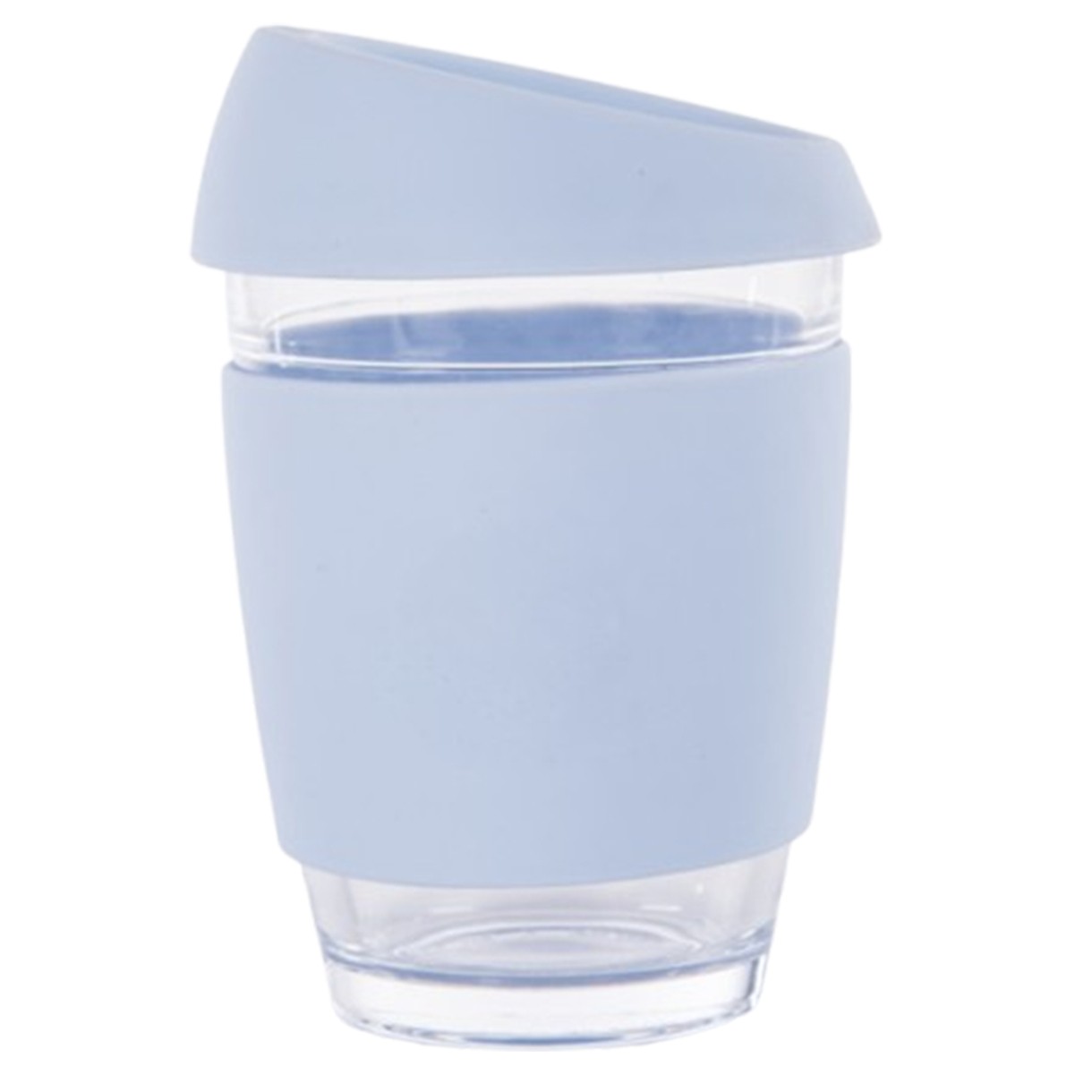 12oz Borosilicate Glass Tumbler with Silicone Sleeve and Sip-Top Lid