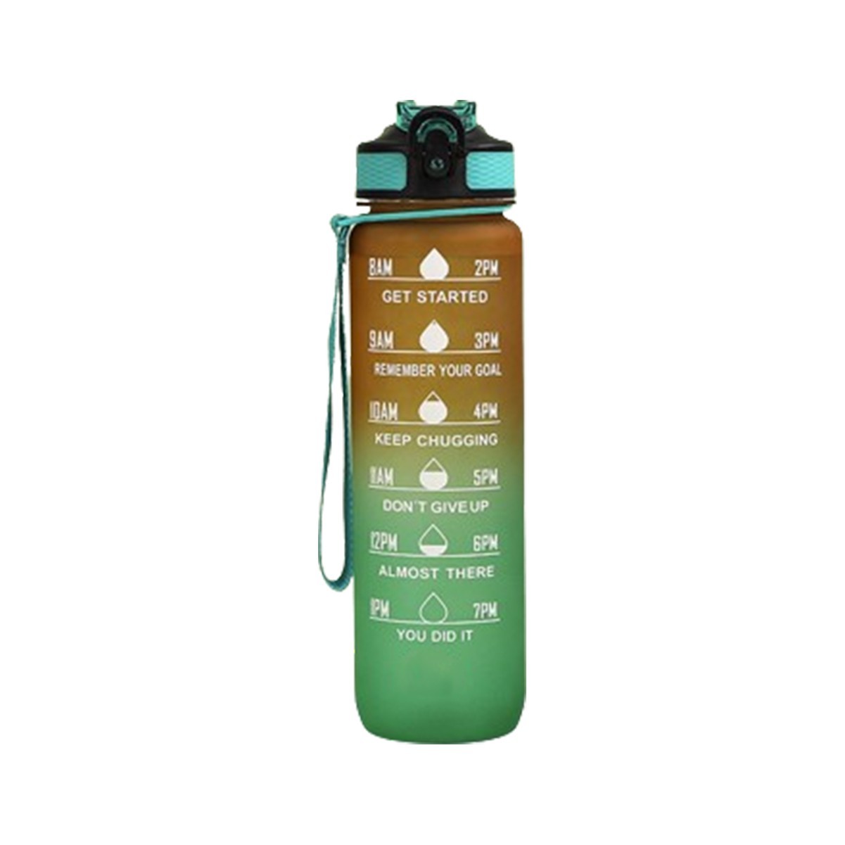 32oz Co-Polyester Water Bottle with Time Marker and Leakproof Lid