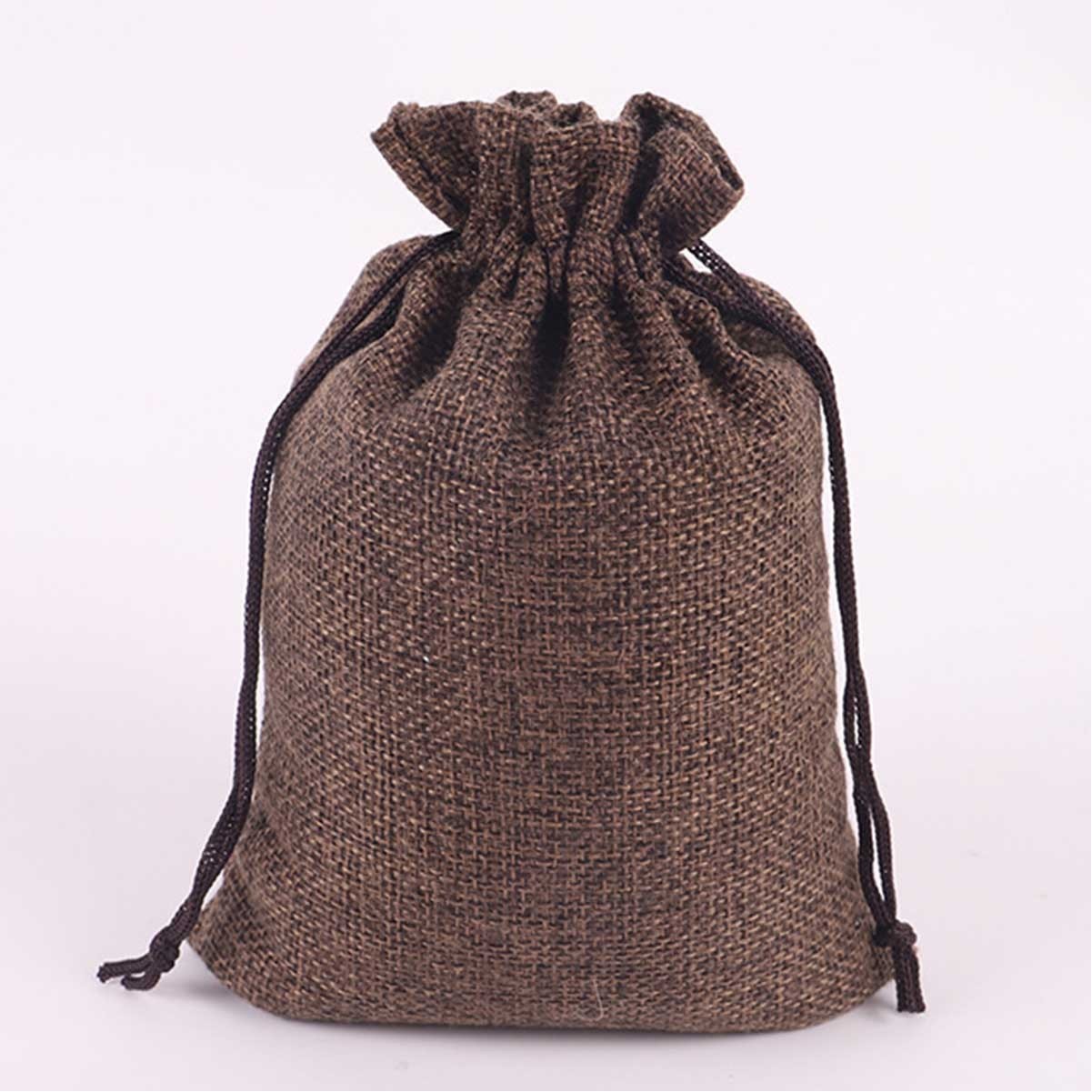 Burlap Drawstring Bag