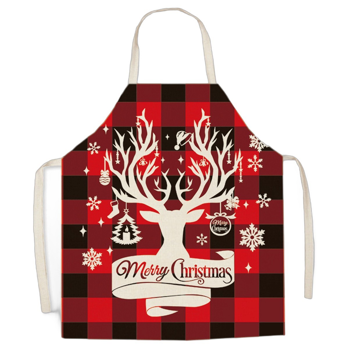 Festive Linen Holiday Apron