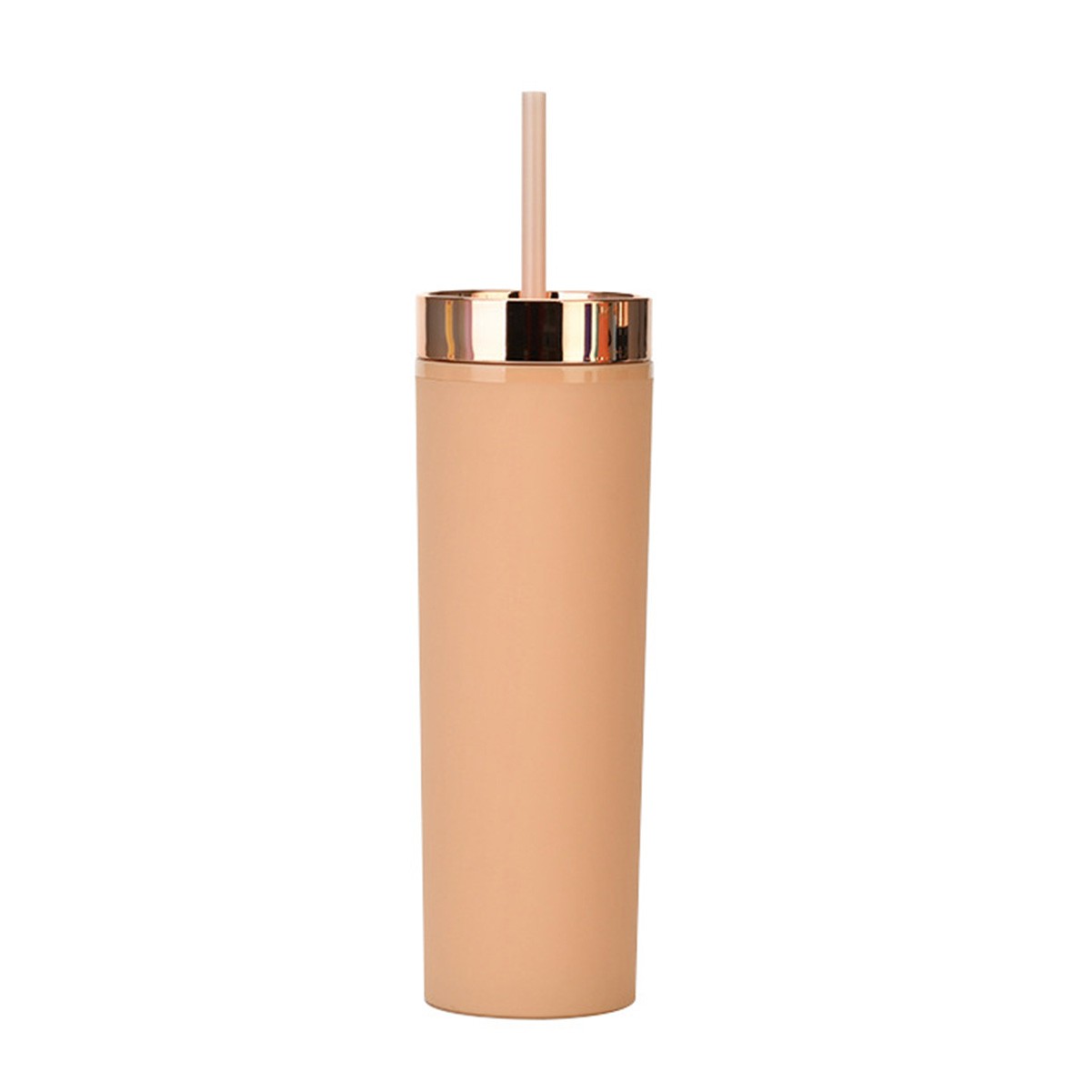 16OZ Slim Insulated Tumbler with Lid and Straw