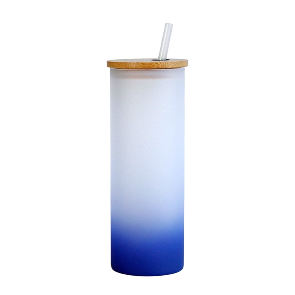 25oz Skinny Glass Tumbler with Bamboo Lid & Straw