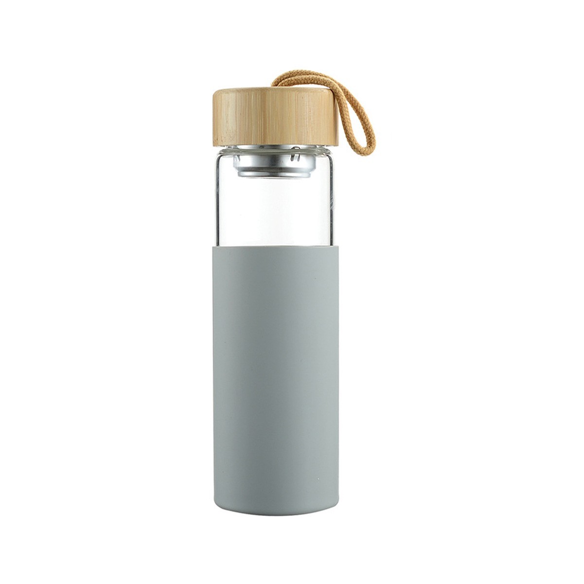 16 oz Borosilicate Glass Water Bottle with Protective Case