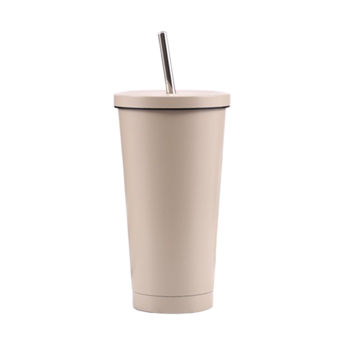 15oz Stainless Steel Double-Walled Insulated Tumbler with Straw and Flip Lid