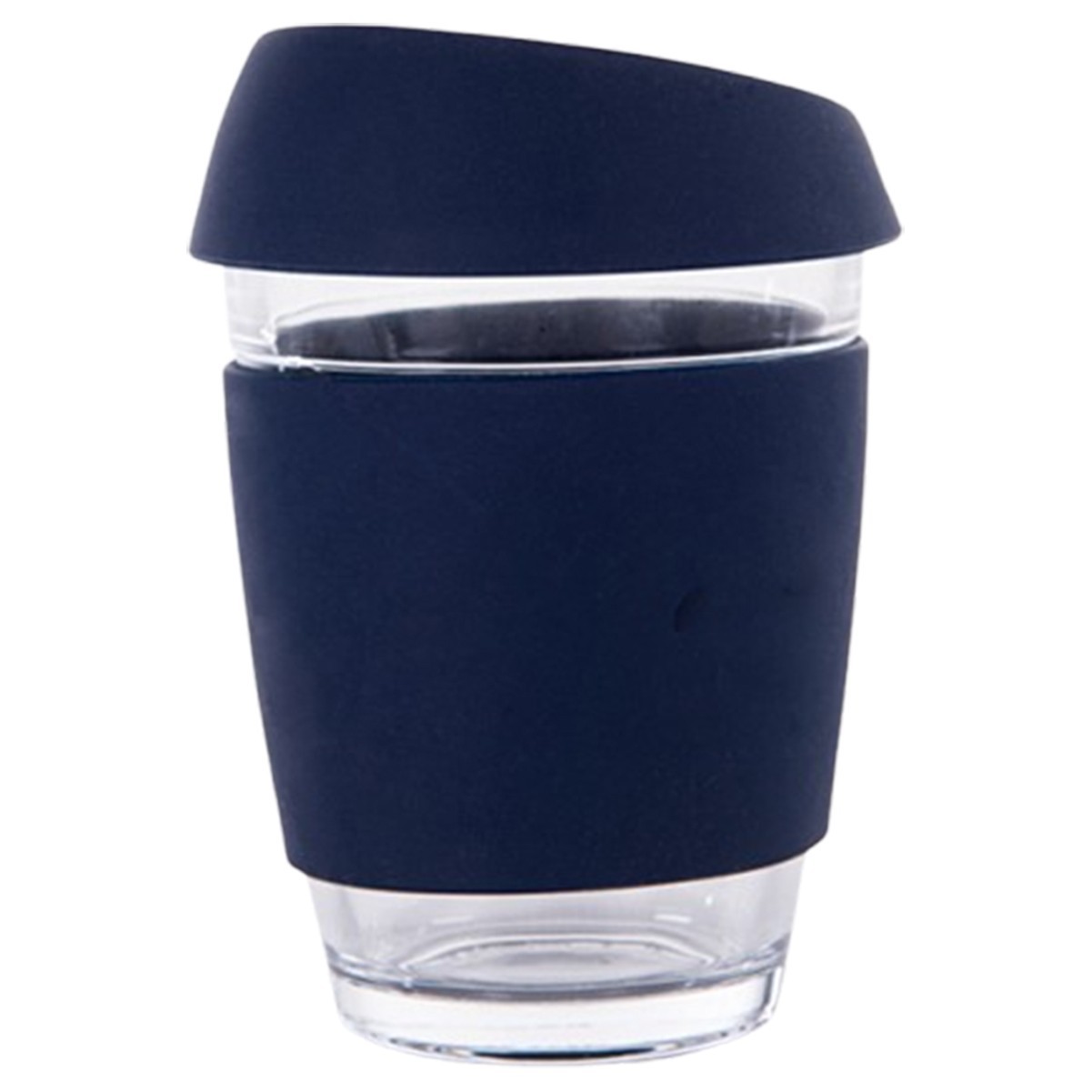 12oz Borosilicate Glass Tumbler with Silicone Sleeve and Sip-Top Lid