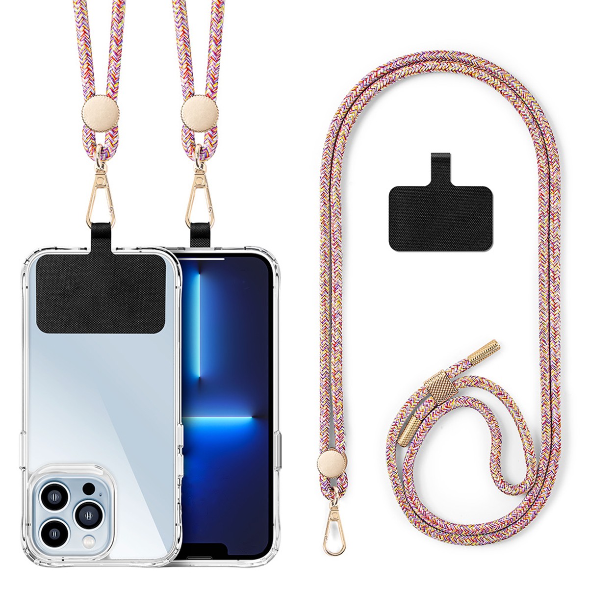 Leather Wallet with Cell Phone Lanyard