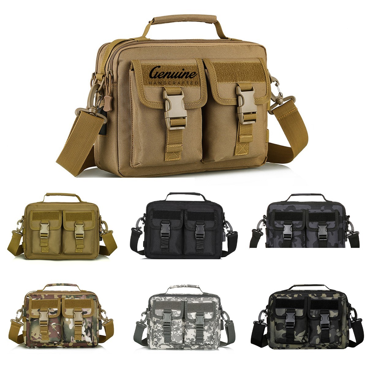 Nylon USB Shoulder Bag