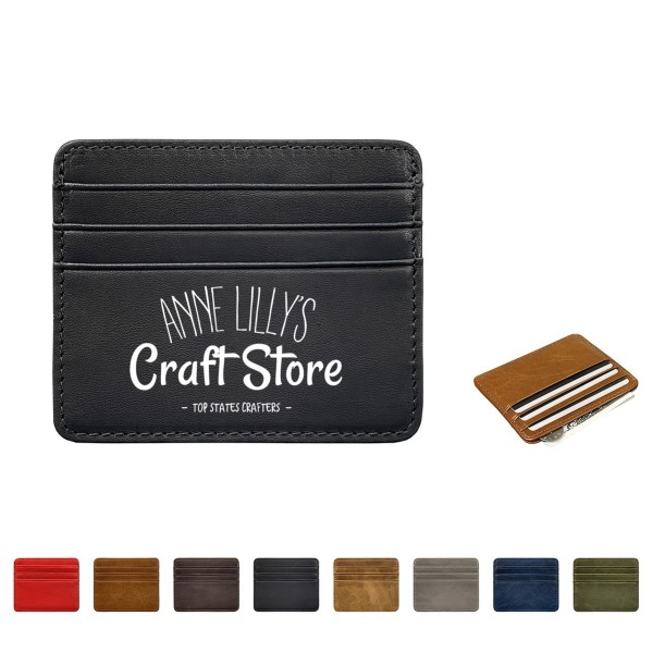 Slim RFID Blocking Leather Card Wallet