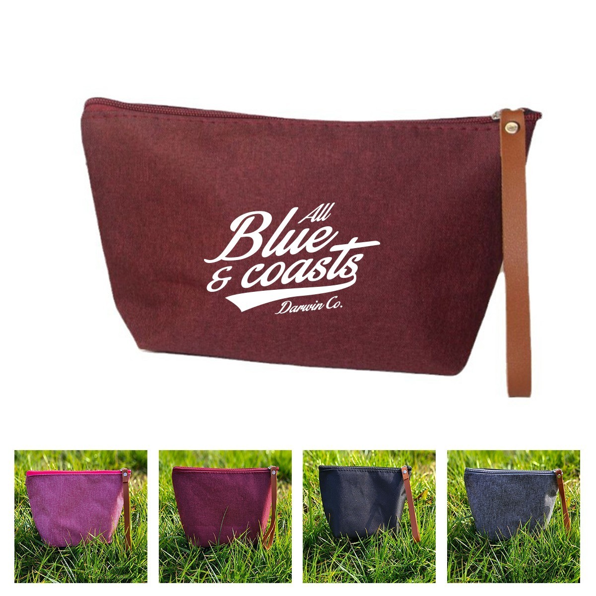Oxford Zip-Top Cosmetic Bag
