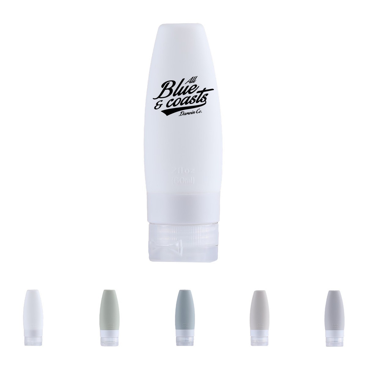 2oz Leak-proof Silicone Travel Bottle Set