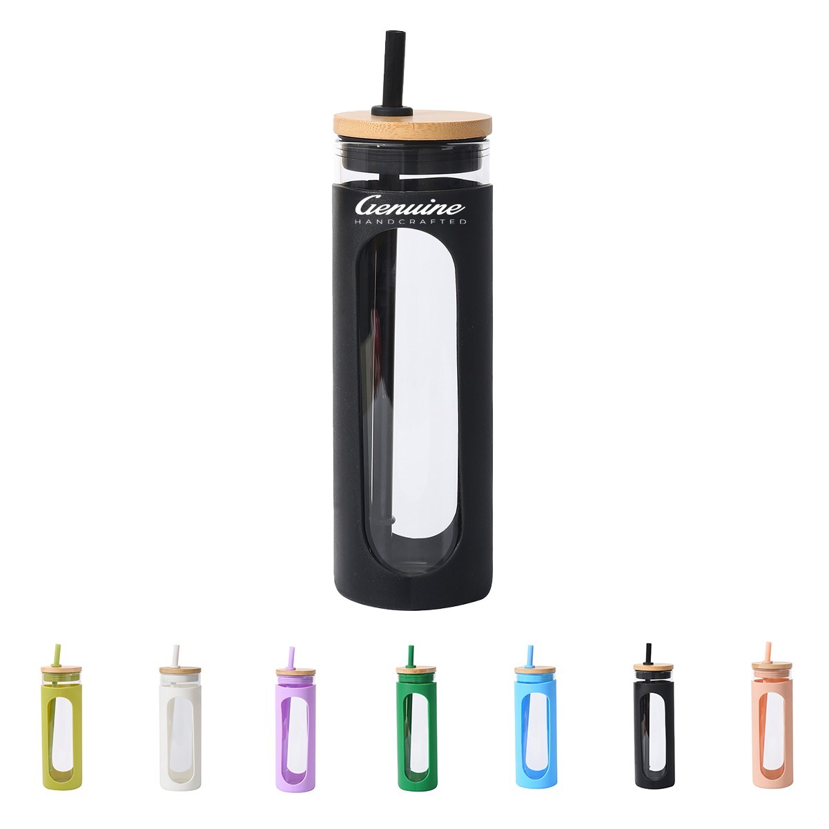 20oz Glass Tumbler with Bamboo Lid